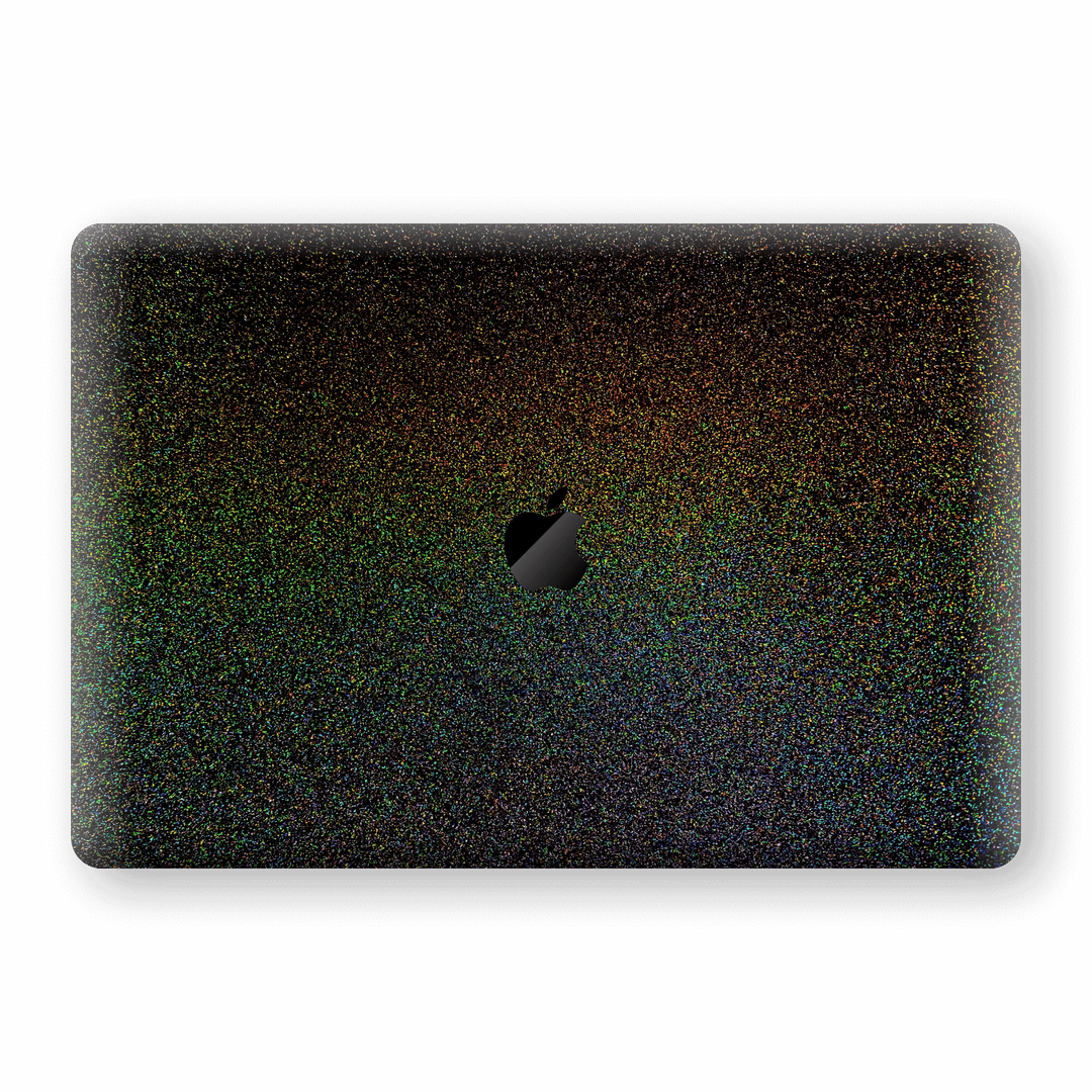 MacBook Air 13" (2018-2019) GALAXY Black Milky Way Rainbow Sparkling Metallic Glossy Gloss Finish Skin Wrap Sticker Decal Cover Protector by EasySkinz