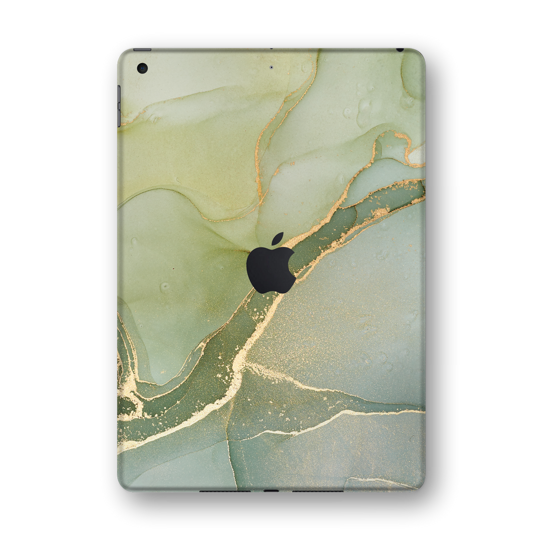 iPad 10.2" (7th Gen, 2019) SIGNATURE AGATE GEODE Green-Gold Skin Wrap Sticker Decal Cover Protector by EasySkinz
