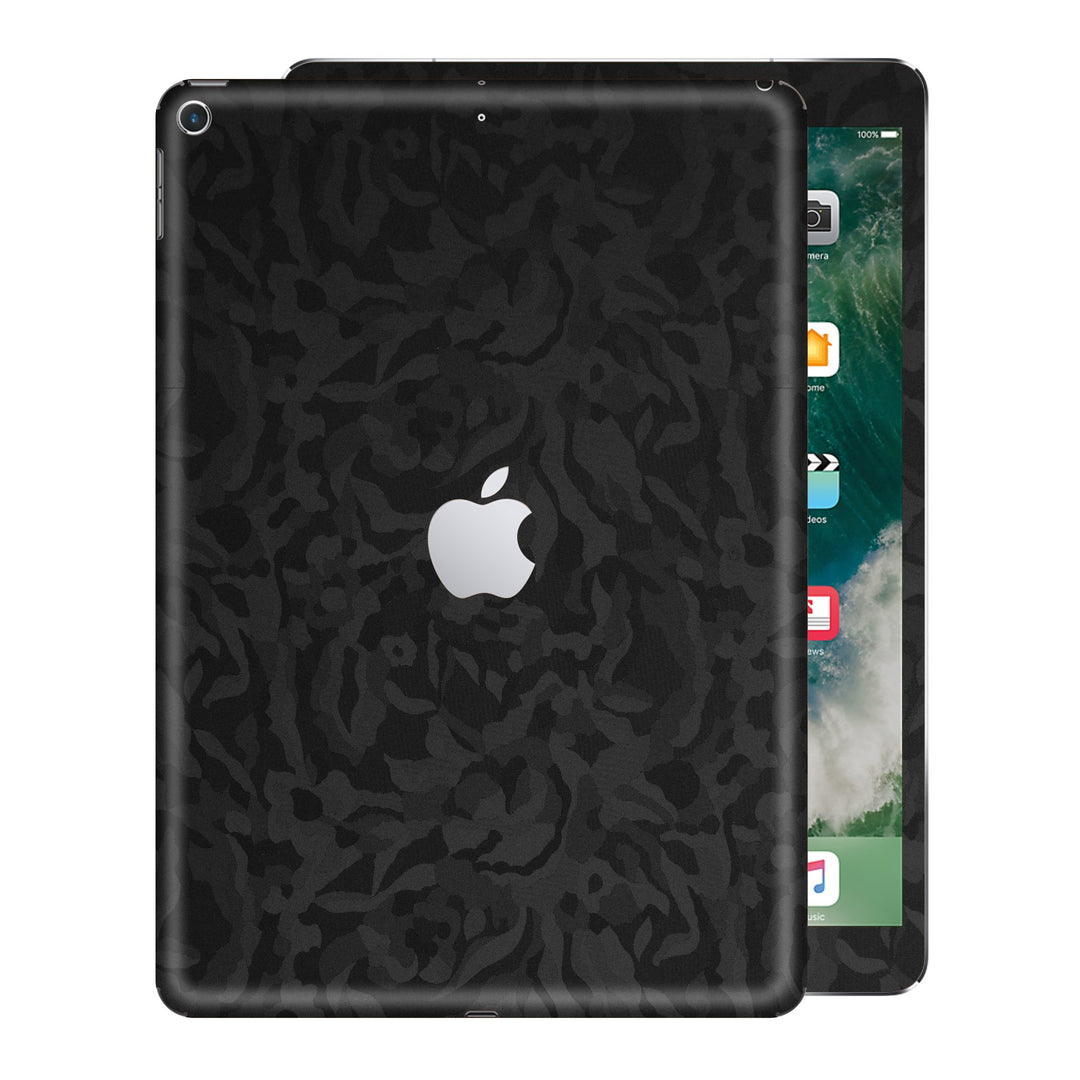 iPad 9.7 inch 2017 Luxuria Black 3D Textured Camo Camouflage Skin Wrap Decal Protector | EasySkinz
