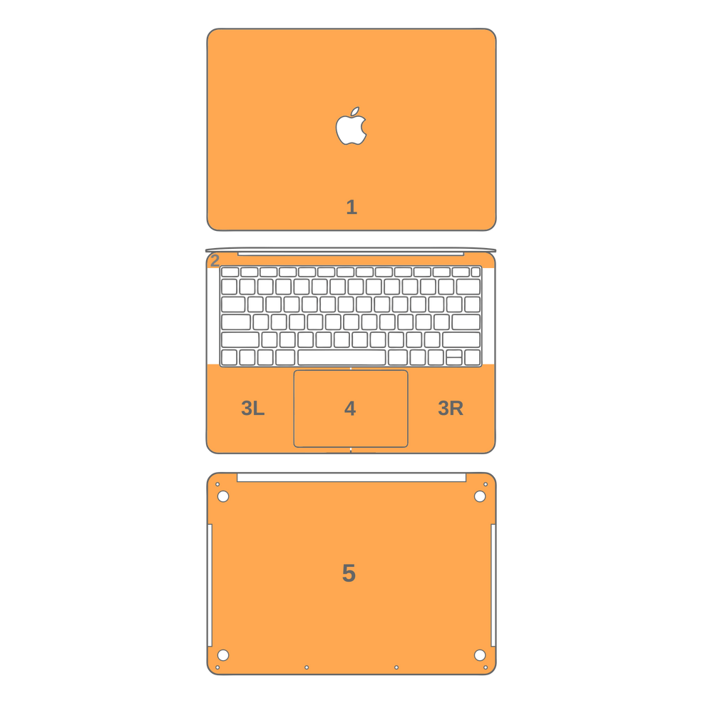 MacBook Pro 13" (2020/2022) LUXURIA RIDERS Black LEATHER Textured Skin